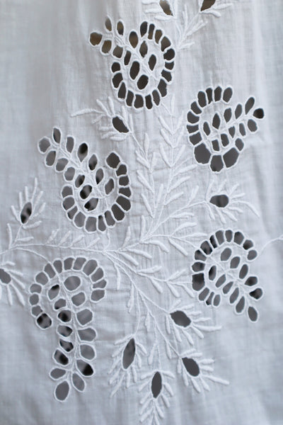 1910s  Broderie Anglaise Cotton Skirt