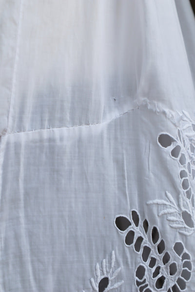 1910s  Broderie Anglaise Cotton Skirt
