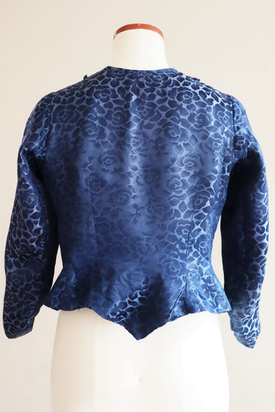 1900s Dutch Hand Made Blue Short Jacket