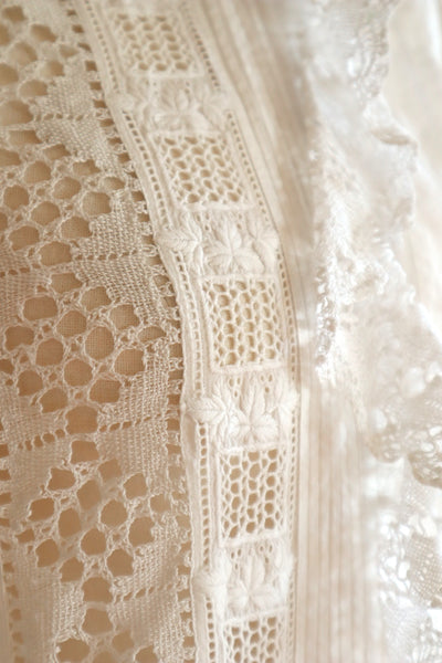 1900s Hand Embroidered Lace Special Dress