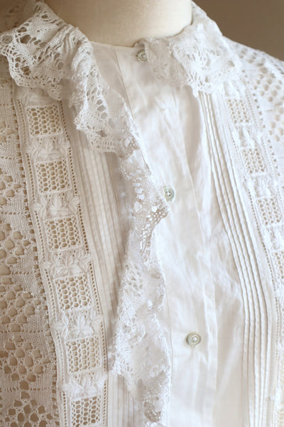 1900s Hand Embroidered Lace Special Dress