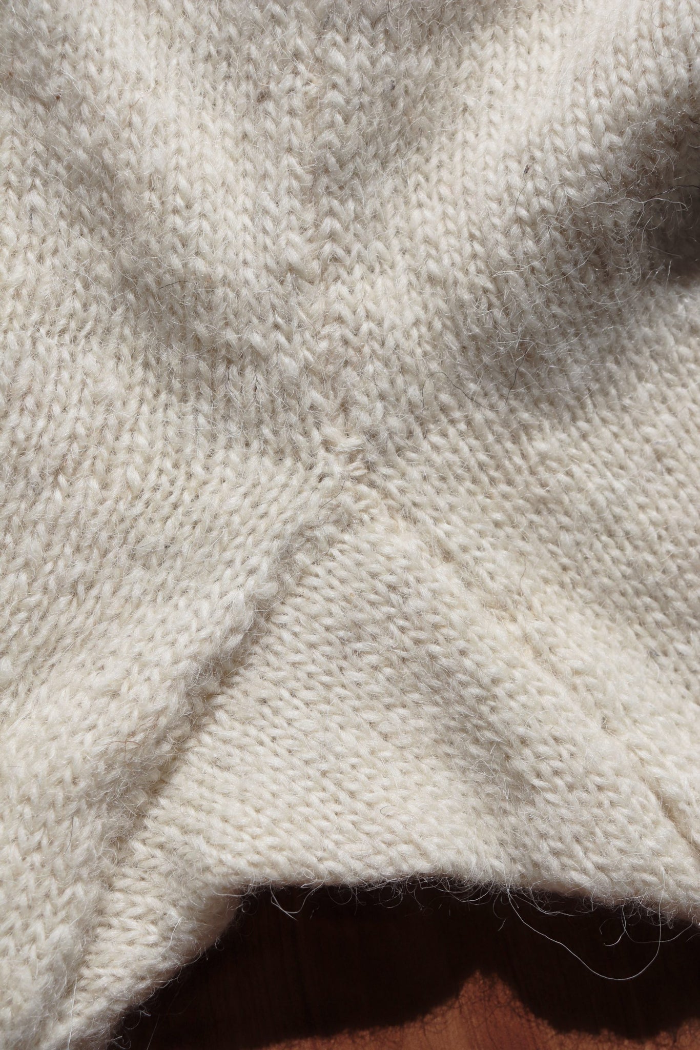 Hand Knit High-Quality Sheep Wool Leggings White