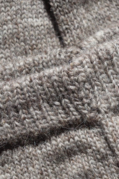 Hand Knit High-Quality Sheep Wool Leggings Grayish Brown