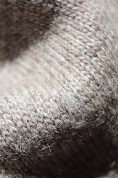 Hand Knit High-Quality Sheep Wool Leggings Grayish Brown