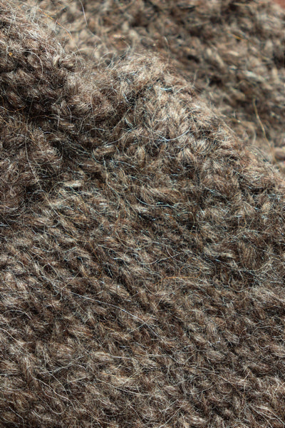 Hand Knit High-Quality Sheep Wool  Grayish Brown Socks Size24～25