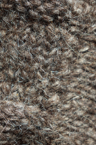 Hand Knit High-Quality Sheep Wool  Grayish Brown Socks Size24～25