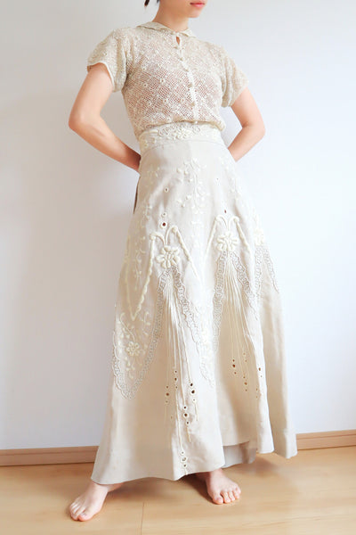 1930s Crochet Blouse Size S~M