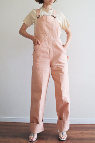 70s Deadstock Costa Rica Light Dull Pink Worker Overalls