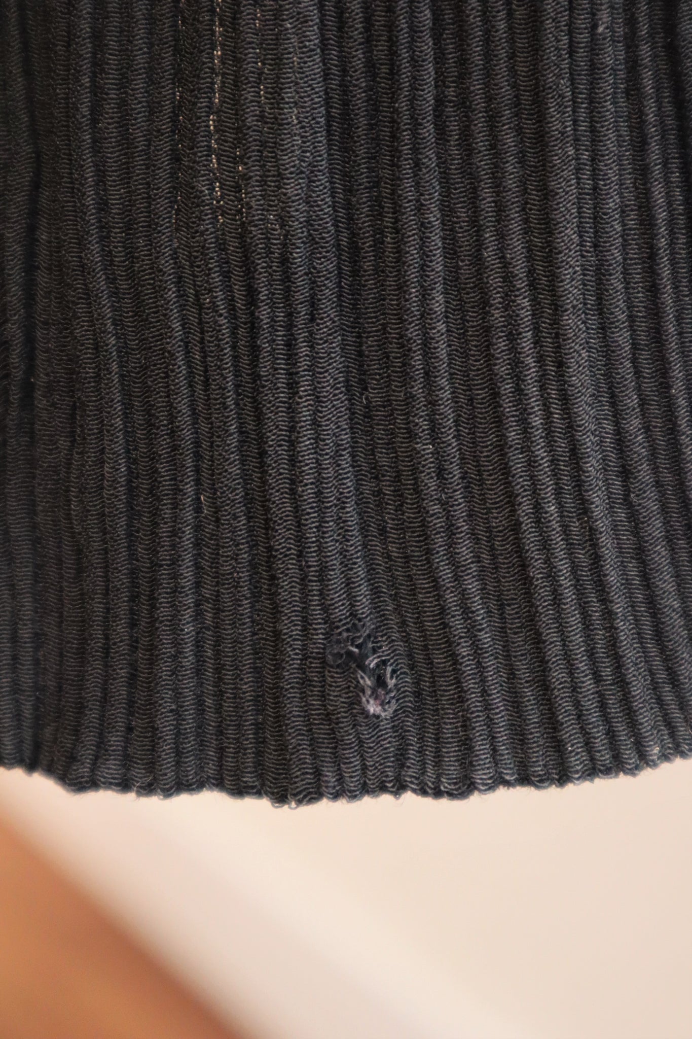 70s Black Pleated Textured Dress