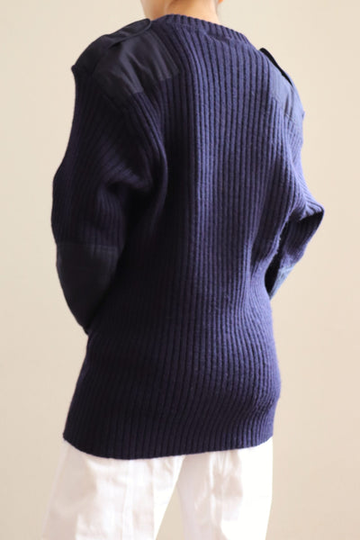 British Army Vintage Navy Command Wool Sweater