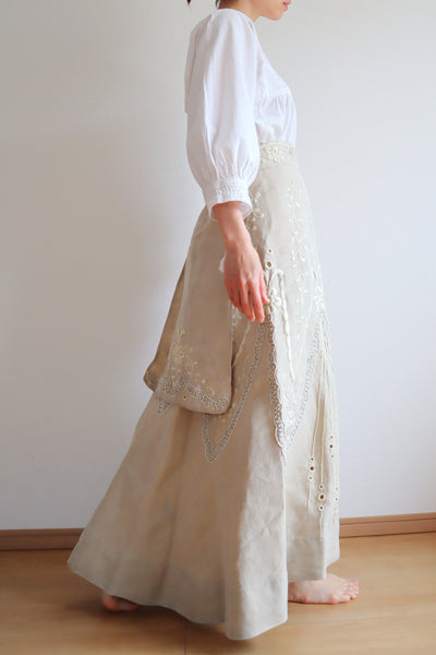 1900s Edwardian Linen Skirt