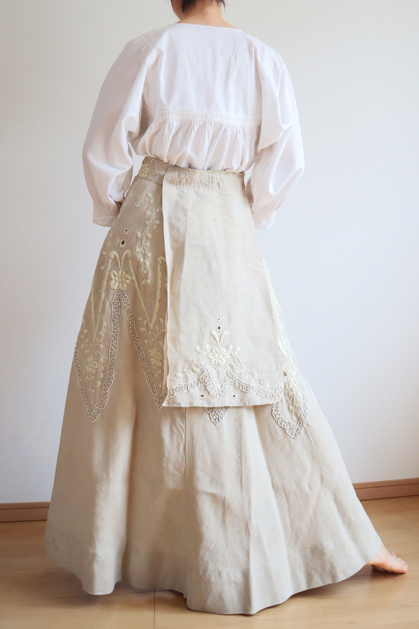 70s All White Embroidered Mexican Blouse