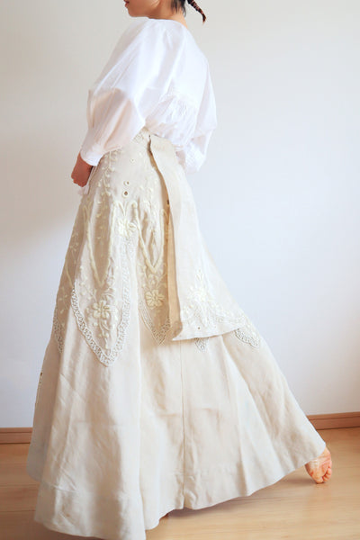 1900s Edwardian Linen Skirt