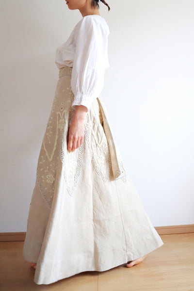 1900s Edwardian Linen Skirt