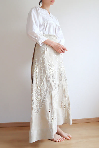 1900s Edwardian Linen Skirt