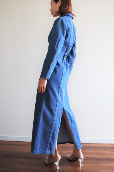 80s Long Denim Dress