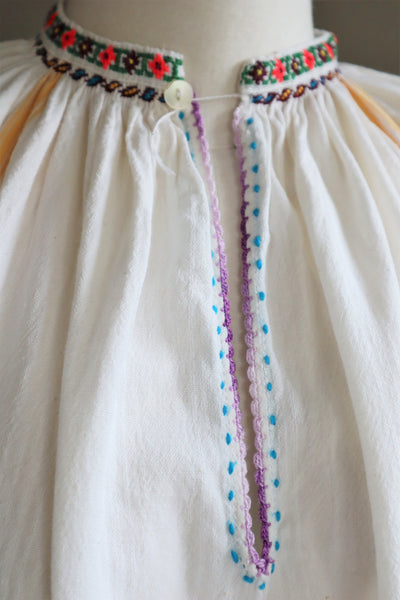 70s Gradient Hand Crochet Embroidered Dress