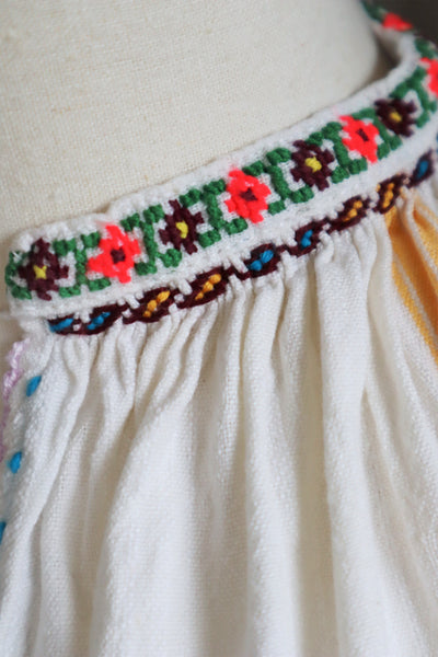 70s Gradient Hand Crochet Embroidered Dress