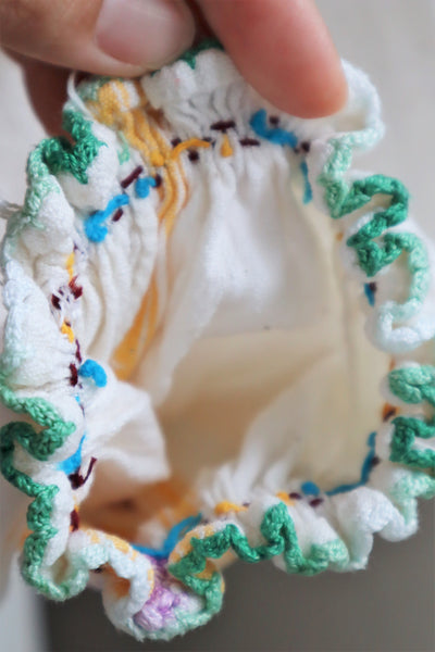 70s Gradient Hand Crochet Embroidered Dress