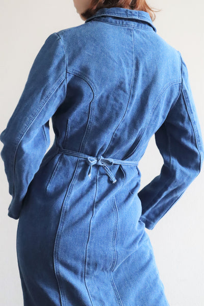 80s Long Denim Dress