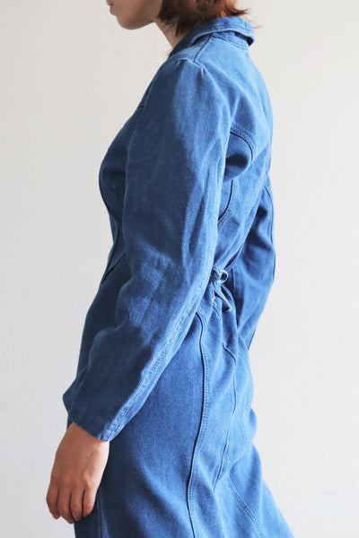 80s Long Denim Dress