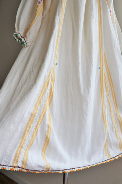 70s Gradient Hand Crochet Embroidered Dress