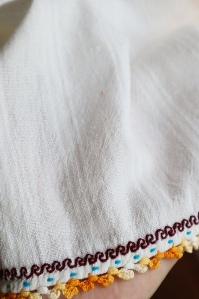 70s Gradient Hand Crochet Embroidered Dress