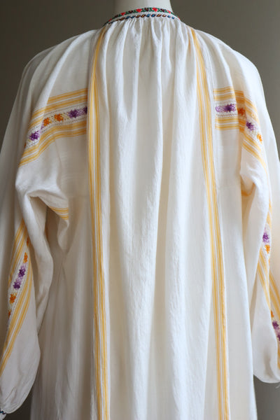 70s Gradient Hand Crochet Embroidered Dress