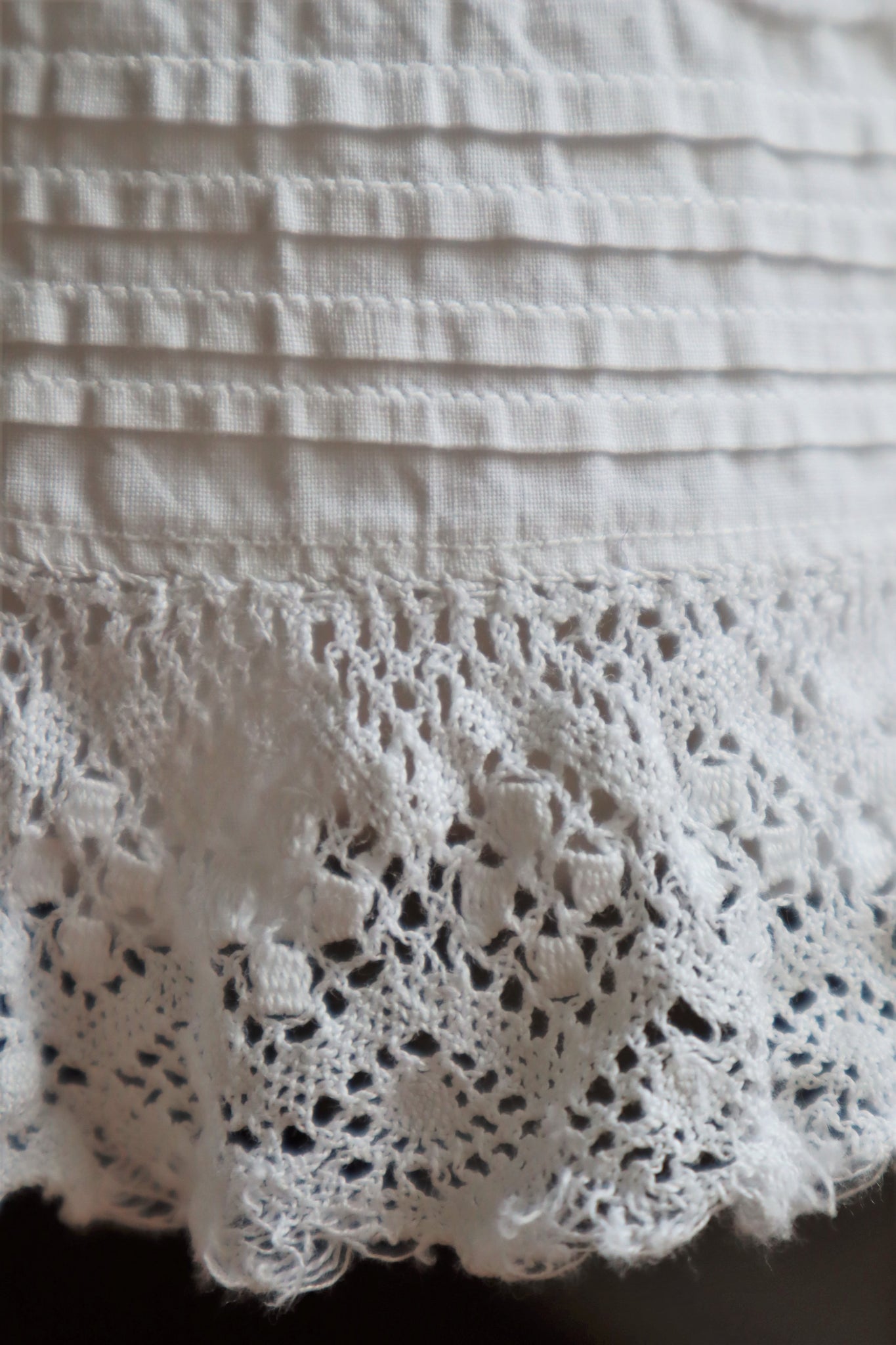 1900s Edwardian White Cotton Lace Skirt Size L