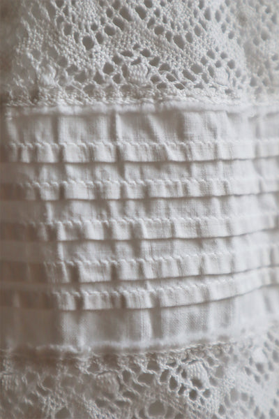 1900s Edwardian White Cotton Lace Skirt Size L