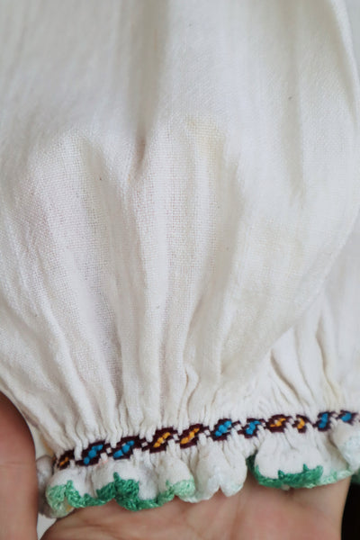 70s Gradient Hand Crochet Embroidered Dress
