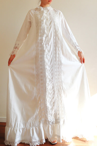 1900s Hand Embroidered Lace Special Dress