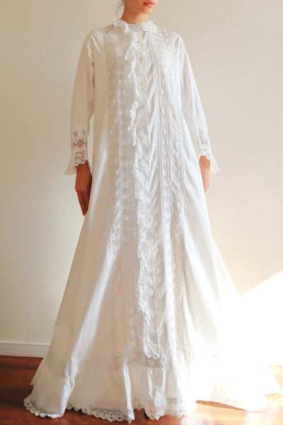 1900s Hand Embroidered Lace Special Dress