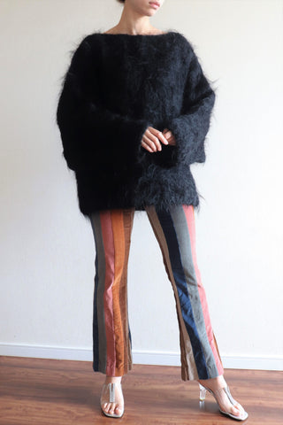 1970s Low-Rise Corduroy Bell-Bottom Pants