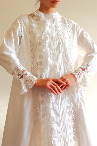 1900s Hand Embroidered Lace Special Dress