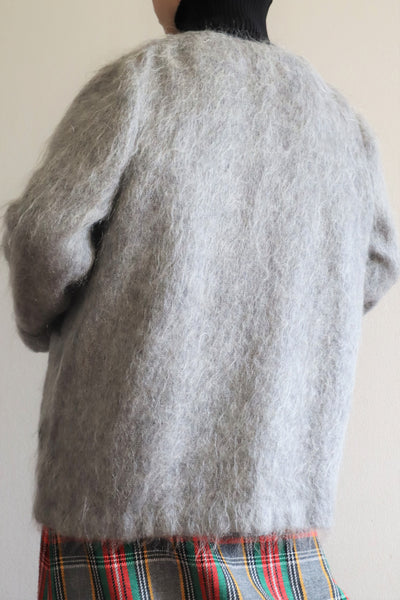 80s Scottish Gray Mohair Short Jacket