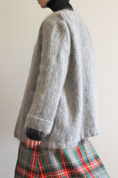 80s Scottish Gray Mohair Short Jacket