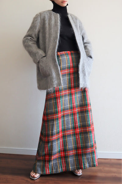 80s Scottish Gray Mohair Short Jacket