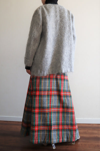 80s Scottish Gray Mohair Short Jacket