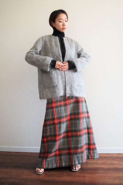 80s Scottish Gray Mohair Short Jacket