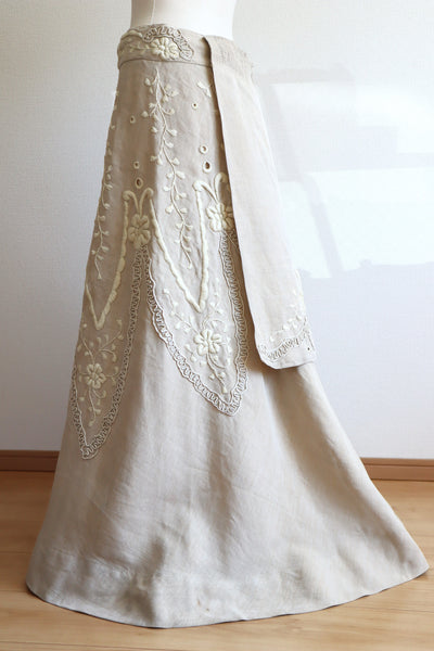 1900s Edwardian Linen Skirt