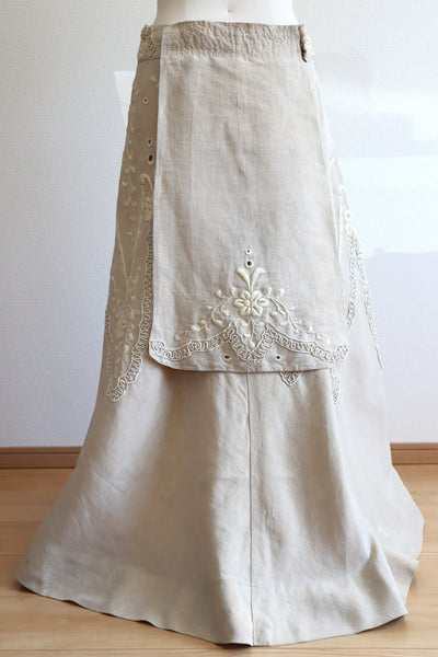 1900s Edwardian Linen Skirt