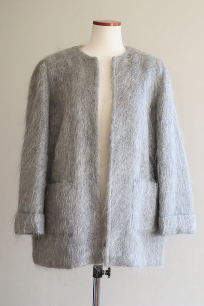 80s Scottish Gray Mohair Short Jacket