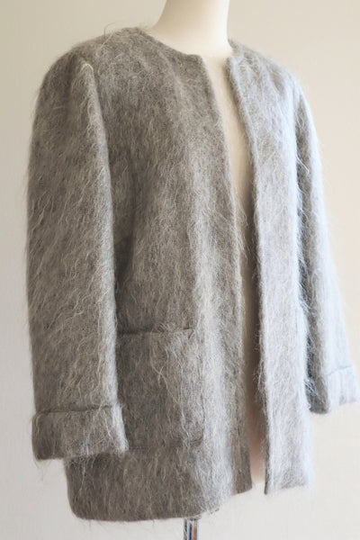 80s Scottish Gray Mohair Short Jacket