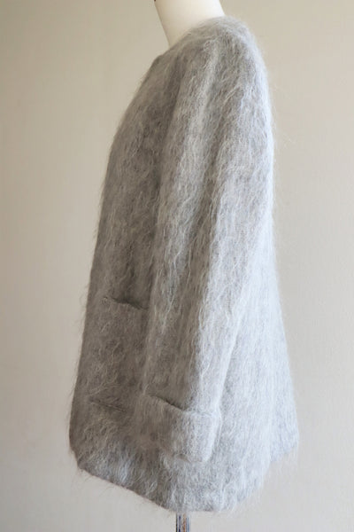 80s Scottish Gray Mohair Short Jacket