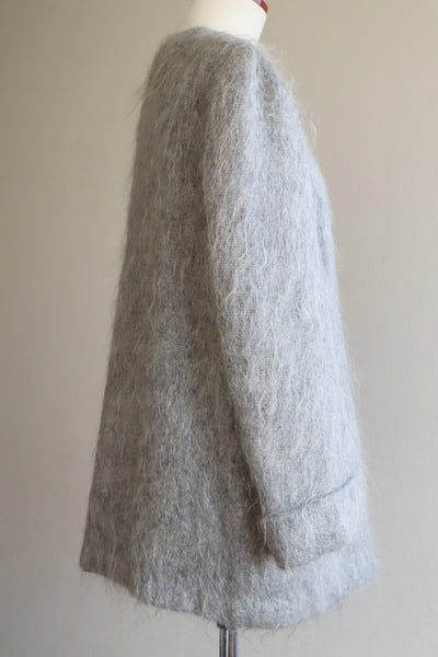 80s Scottish Gray Mohair Short Jacket