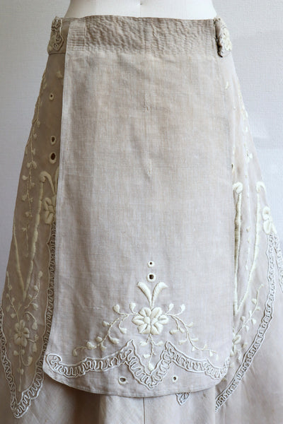 1900s Edwardian Linen Skirt