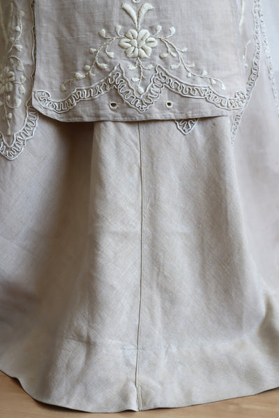 1900s Edwardian Linen Skirt