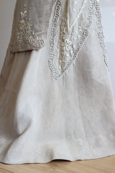 1900s Edwardian Linen Skirt