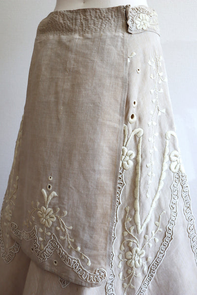 1900s Edwardian Linen Skirt